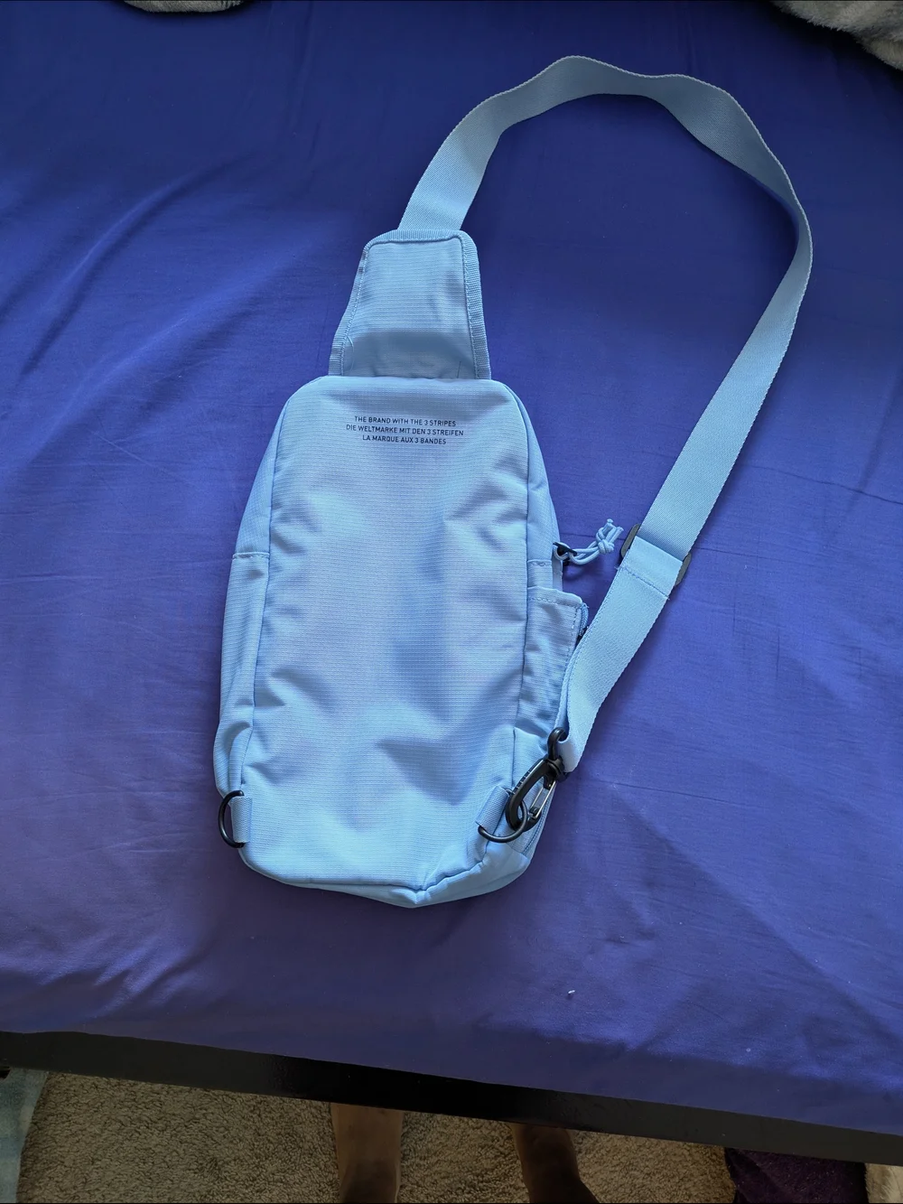 Adidas Men’s Solid Light Blue Mini Backpack Sling